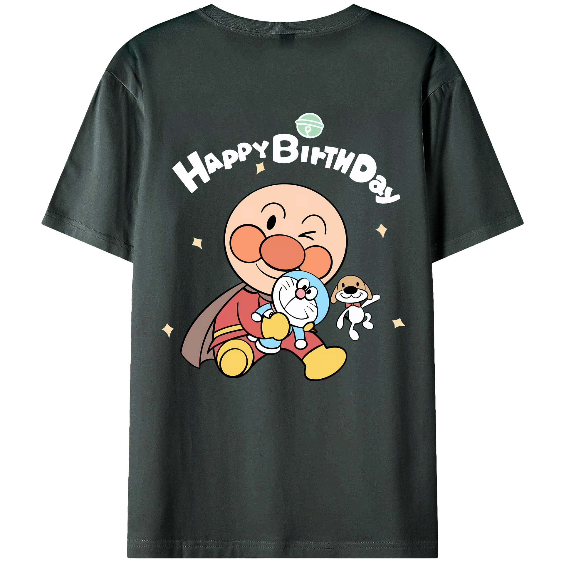 （画像用） アンパンマン Anpanman 綿100％ メンズ半袖Tシャツ（バックプリント） 通気性